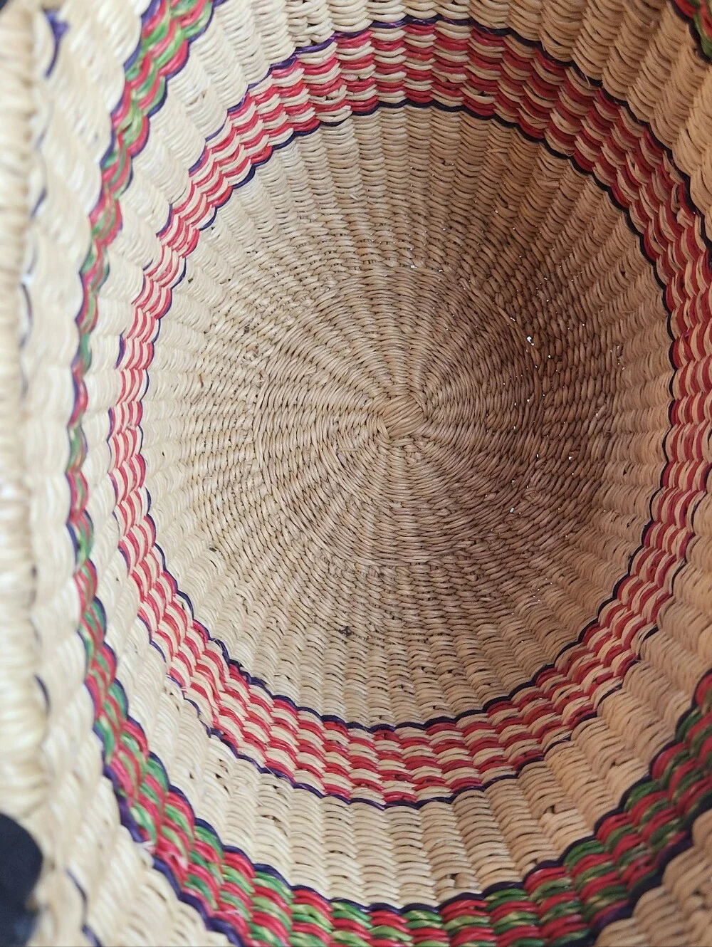 Artisan Woven Straw Tote U-Shopper Purse Summer Beach Bag